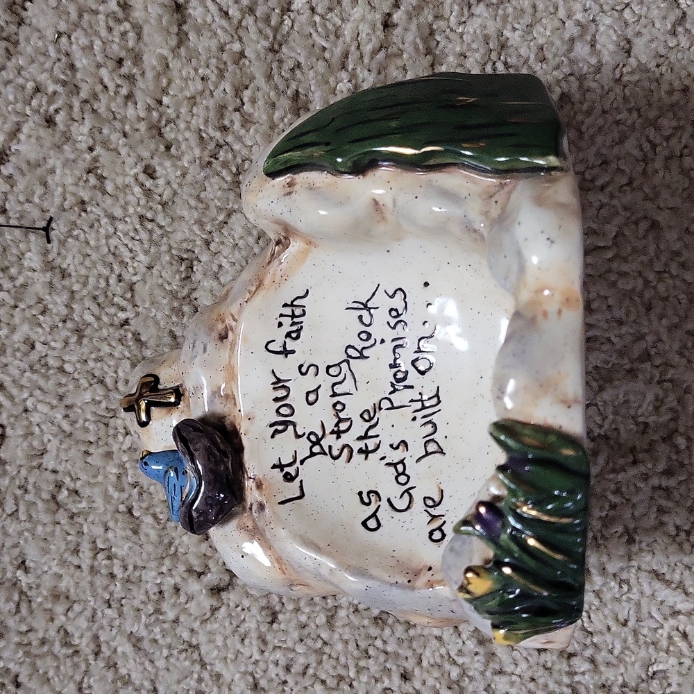 2003 Blue Sky Tea Light Holder.  Ceramic